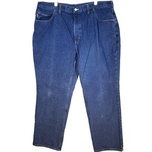 Carhartt Jeans Mens 40x30 Blue Relaxed Fit Denim Workwear Five Pocket Dark Wash